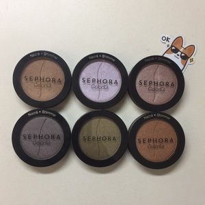 Lot of Six Sephora Shimmer Eyeshadows